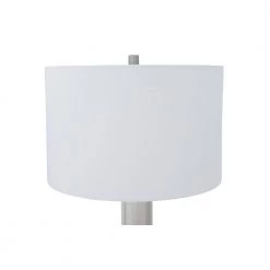 32.75 in. Gray Metal and Glass Table Lamp with Linen Shade by 3R Studios -Heath Zenith Shop gray 3r studios table lamps ec0341 fa 1000