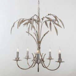 24.1 in. 5-Lights Gray Candle Style Traditional Chandelier by matrix decor -Heath Zenith Shop gray matrix decor chandeliers md bb8815 5110v 44 1000