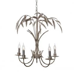 24.1 in. 5-Lights Gray Candle Style Traditional Chandelier by matrix decor -Heath Zenith Shop gray matrix decor chandeliers md bb8815 5110v c3 1000