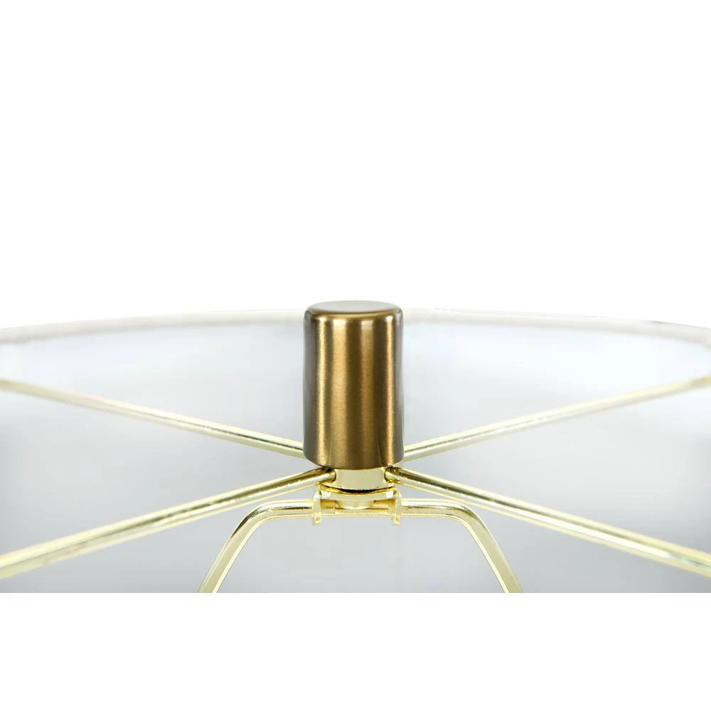 26.25 in. Raw Concrete Pewter Table Lamp with Imprinted Diamond Design and Metal Accents by 3R Studios 5 26.25 in. Raw Concrete Pewter Table Lamp with Imprinted Diamond Design and Metal Accents by 3R Studios - Image 3