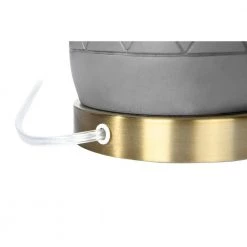 26.25 in. Raw Concrete Pewter Table Lamp with Imprinted Diamond Design and Metal Accents by 3R Studios 14 26.25 in. Raw Concrete Pewter Table Lamp with Imprinted Diamond Design and Metal Accents by 3R Studios -Heath Zenith Shop grey 3r studios table lamps ec0327 fa 1000