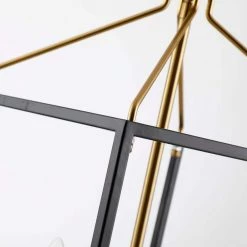 4-Lights Matt Black and Golden Lantern Geometric Chandelier by matrix decor 15 4-Lights Matt Black and Golden Lantern Geometric Chandelier by matrix decor -Heath Zenith Shop matte black and golden matrix decor chandeliers md bbd2265 4gd 1d 1000