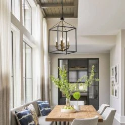 4-Lights Matt Black and Golden Lantern Geometric Chandelier by matrix decor 23 4-Lights Matt Black and Golden Lantern Geometric Chandelier by matrix decor -Heath Zenith Shop matte black and golden matrix decor chandeliers md bbd2265 4gd 31 1000