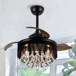 36 in. Indoor Matte Black Ceiling Fan with Remote Control by matrix decor 20 36 in. Indoor Matte Black Ceiling Fan with Remote Control by matrix decor -Heath Zenith Shop matte black matrix decor ceiling fans with lights md f3502bk110v 44 1000