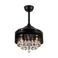 36 in. Indoor Matte Black Ceiling Fan with Remote Control by matrix decor 18 36 in. Indoor Matte Black Ceiling Fan with Remote Control by matrix decor -Heath Zenith Shop matte black matrix decor ceiling fans with lights md f3502bk110v 4f 1000