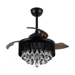 36 in. Indoor Matte Black Ceiling Fan with Remote Control by matrix decor 17 36 in. Indoor Matte Black Ceiling Fan with Remote Control by matrix decor -Heath Zenith Shop matte black matrix decor ceiling fans with lights md f3502bk110v c3 1000