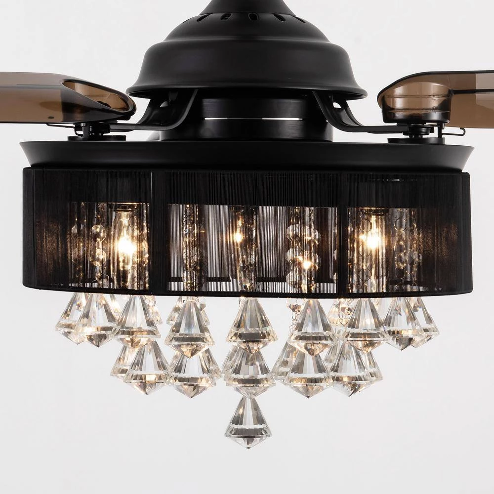 36 in. Indoor Matte Black Ceiling Fan with Remote Control by matrix decor 11 36 in. Indoor Matte Black Ceiling Fan with Remote Control by matrix decor - Image 9