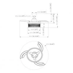 35.83 in Indoor Matte Black Ceiling Fan with Remote and Retractable Blades Included by matrix decor -Heath Zenith Shop matte black matrix decor ceiling fans with lights md f3519110v 4f 1000