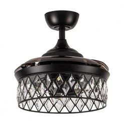 35.83 in Indoor Matte Black Ceiling Fan with Remote and Retractable Blades Included by matrix decor -Heath Zenith Shop matte black matrix decor ceiling fans with lights md f3519110v fa 1000