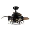 35.83 in. Indoor Matte Black Ceiling Fan with Remote by matrix decor
