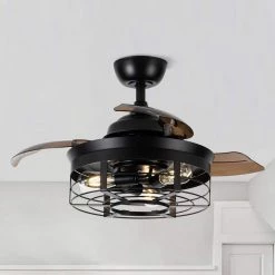 35.83 in. Indoor Matte Black Ceiling Fan with Remote by matrix decor -Heath Zenith Shop matte black matrix decor ceiling fans with lights md f3526110v c3 1000