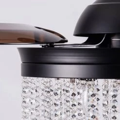 42 in. Indoor Matte Black Retractable Blades Ceiling Fan with Remote Control by matrix decor -Heath Zenith Shop matte black matrix decor ceiling fans with lights md f4706bk110v 44 1000