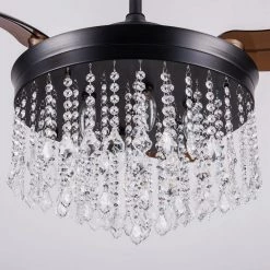 42 in. Indoor Matte Black Retractable Blades Ceiling Fan with Remote Control by matrix decor -Heath Zenith Shop matte black matrix decor ceiling fans with lights md f4706bk110v 76 1000