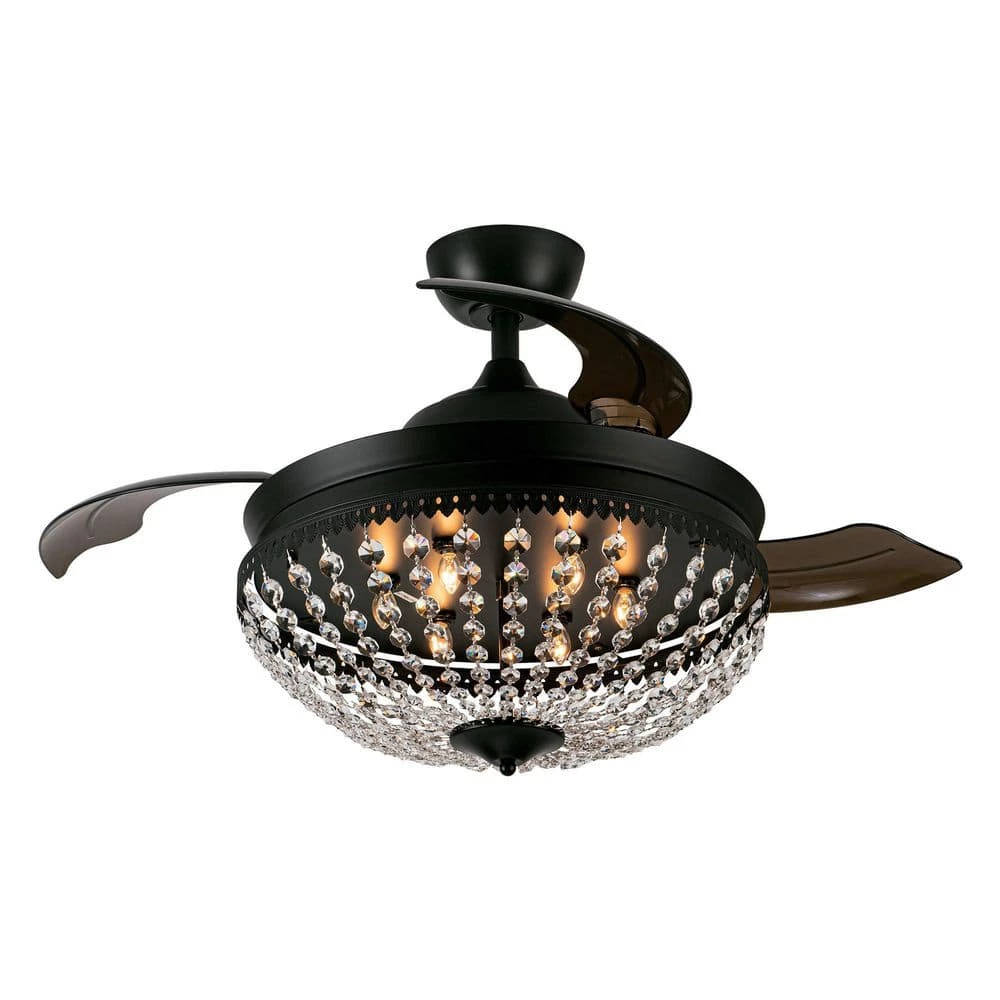 42 in. Indoor Matte Black Retractable Ceiling Fan with Light Kit and Remote Control by matrix decor 3 42 in. Indoor Matte Black Retractable Ceiling Fan with Light Kit and Remote Control by matrix decor