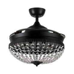 42 in. Indoor Matte Black Retractable Ceiling Fan with Light Kit and Remote Control by matrix decor 22 42 in. Indoor Matte Black Retractable Ceiling Fan with Light Kit and Remote Control by matrix decor -Heath Zenith Shop matte black matrix decor ceiling fans with lights md f4707bk110v 66 1000