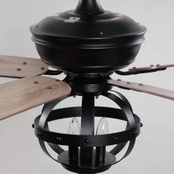 52 in. Indoor Matte Black Ceiling Fan with Light and Remote Control by matrix decor 11 52 in. Indoor Matte Black Ceiling Fan with Light and Remote Control by matrix decor -Heath Zenith Shop matte black matrix decor ceiling fans with lights md f6238110v 4f 1000