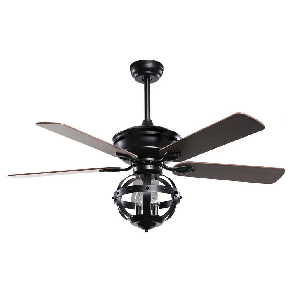 52 in. Indoor Matte Black Ceiling Fan with Light and Remote Control by matrix decor 3 52 in. Indoor Matte Black Ceiling Fan with Light and Remote Control by matrix decor