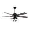 52 in. Indoor Matte Black Ceiling Fan with Light and Remote Control by matrix decor -Heath Zenith Shop matte black matrix decor ceiling fans with lights md f6251110v 64 1000