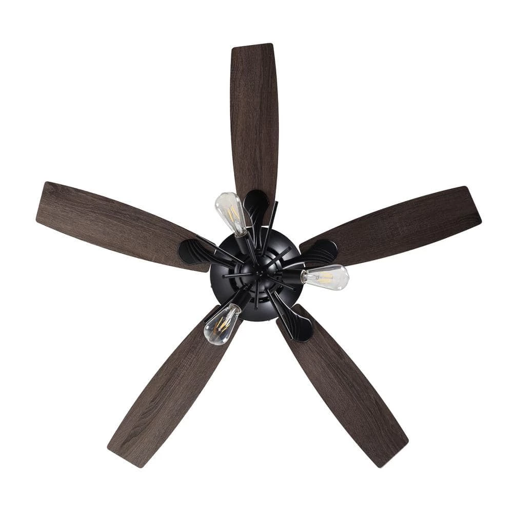 52 in. Indoor Matte Black Ceiling Fan with Light and Remote Control by matrix decor 9 52 in. Indoor Matte Black Ceiling Fan with Light and Remote Control by matrix decor - Image 7