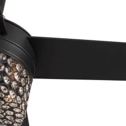 48 in Indoor Matte Black Ceiling Fan with Remote Control by matrix decor -Heath Zenith Shop matte black matrix decor ceiling fans with lights md f6306110v 76 1000