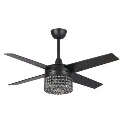 48 in Indoor Matte Black Ceiling Fan with Remote Control by matrix decor -Heath Zenith Shop matte black matrix decor ceiling fans with lights md f6306110v c3 1000