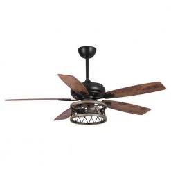 52 in. Indoor Matte Black Ceiling Fan with Remote Control by matrix decor -Heath Zenith Shop matte black matrix decor ceiling fans with lights md f6340110v 1d 1000