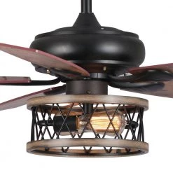 52 in. Indoor Matte Black Ceiling Fan with Remote Control by matrix decor -Heath Zenith Shop matte black matrix decor ceiling fans with lights md f6340110v 66 1000