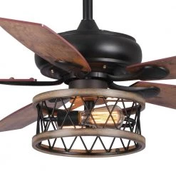 52 in. Indoor Matte Black Ceiling Fan with Remote Control by matrix decor -Heath Zenith Shop matte black matrix decor ceiling fans with lights md f6340110v 77 1000