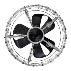 22.8 in. Indoor Brushed Nickel Caged Ceiling Fan with Remote Control by matrix decor -Heath Zenith Shop matte black matrix decor ceiling fans with lights md f8237110v 66 1000