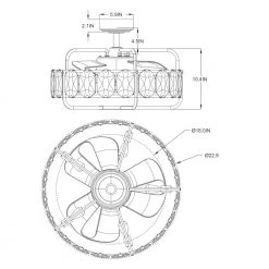 22.8 in. Indoor Brushed Nickel Caged Ceiling Fan with Remote Control by matrix decor -Heath Zenith Shop matte black matrix decor ceiling fans with lights md f8237110v a0 1000