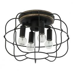 11.8 in. 4-Light Matte Black Flush Mount Ceiling Light by matrix decor 19 11.8 in. 4-Light Matte Black Flush Mount Ceiling Light by matrix decor -Heath Zenith Shop matte black matrix decor flush mount lights hlc 27147 4a bk 77 1000