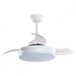 36 in. Integrated LED Indoor Matte White Ceiling Fan with Light Kit and Remote Control by matrix decor -Heath Zenith Shop matte white matrix decor ceiling fans with lights mdf3513110v 1f 1000