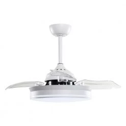 36 in. Integrated LED Indoor Matte White Ceiling Fan with Light Kit and Remote Control by matrix decor -Heath Zenith Shop matte white matrix decor ceiling fans with lights mdf3513110v 44 1000