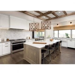 Fleur De Sel 4-Light Natural Square Cage Chandelier by 3R Studios -Heath Zenith Shop natural 3r studios chandeliers da4433 4f 1000