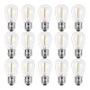 11-Watt Equivalent S14 Shatter-Resistant String Light E26 LED Vintage Edison LED Light Bulb Warm White 2700K (15 Bulbs) by Newhouse Lighting