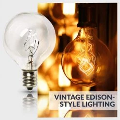 Indoor/Outdoor 5-Watt Globe E12 Incandescent Light Bulb, Weatherproof G40 Replacement Party String Light Bulb (25-Pack) by Newhouse Lighting -Heath Zenith Shop newhouse lighting incandescent light bulbs pstringbulb30 1f 1000