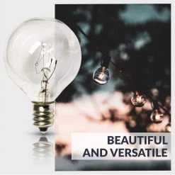Indoor/Outdoor 5-Watt Globe E12 Incandescent Light Bulb, Weatherproof G40 Replacement Party String Light Bulb (25-Pack) by Newhouse Lighting -Heath Zenith Shop newhouse lighting incandescent light bulbs pstringbulb30 4f 1000