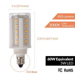 60-Watt Equivalent E11 Dimmable LED Light Bulbs Warm White (4-Pack) by Newhouse Lighting -Heath Zenith Shop newhouse lighting led light bulbs e11 5060d 4 1f 1000