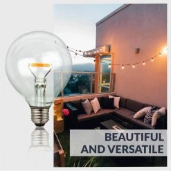 11-Watt Equivalent G40 Globe LED Replacement Light Bulbs for Outdoor String Lights 2700K Warm White (25-Pack) by Newhouse Lighting 12 11-Watt Equivalent G40 Globe LED Replacement Light Bulbs for Outdoor String Lights 2700K Warm White (25-Pack) by Newhouse Lighting -Heath Zenith Shop newhouse lighting led light bulbs g40led25 1f 1000