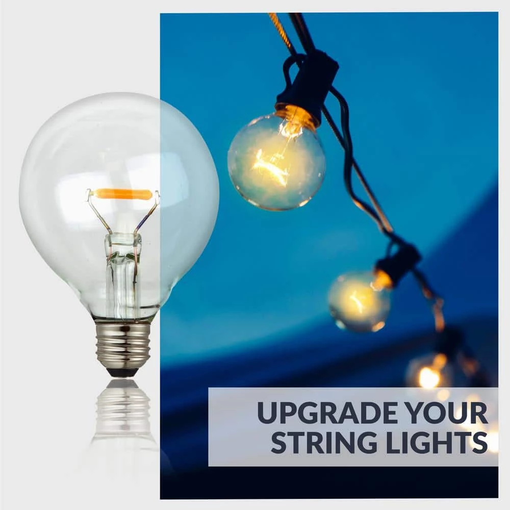 11-Watt Equivalent G40 Globe LED Replacement Light Bulbs for Outdoor String Lights 2700K Warm White (25-Pack) by Newhouse Lighting 7 11-Watt Equivalent G40 Globe LED Replacement Light Bulbs for Outdoor String Lights 2700K Warm White (25-Pack) by Newhouse Lighting - Image 5