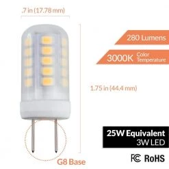 25-Watt Equivalent G8 LED Light Bulb Warm White (4-Pack) by Newhouse Lighting -Heath Zenith Shop newhouse lighting led light bulbs g8 3025 4 4f 1000