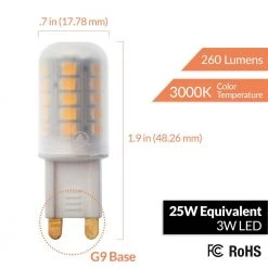 25-Watt Equivalent G9 Non Dimmable LED Light Bulb Warm White (4-Pack) by Newhouse Lighting 9 25-Watt Equivalent G9 Non Dimmable LED Light Bulb Warm White (4-Pack) by Newhouse Lighting -Heath Zenith Shop newhouse lighting led light bulbs g9 3025 4 4f 1000