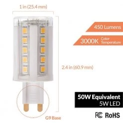 50-Watt Equivalent G9 Dimmable LED Light Bulb Warm White (4-Pack) by Newhouse Lighting -Heath Zenith Shop newhouse lighting led light bulbs g9 5050d 4 4f 1000