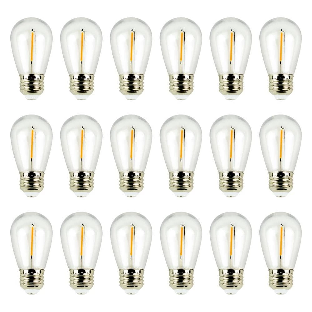 11-Watt Equivalent S14 LED Replacement String Light Bulbs Standard Base 2700K Warm White (18-Pack) by Newhouse Lighting 3 11-Watt Equivalent S14 LED Replacement String Light Bulbs Standard Base 2700K Warm White (18-Pack) by Newhouse Lighting