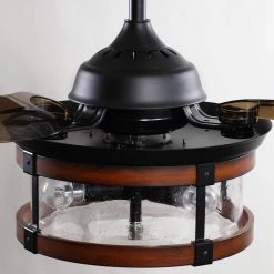 36 in. LED Indoor Oil Rubbed Bronze Retractable Ceiling Fan with Light and Remote Control by matrix decor 14 36 in. LED Indoor Oil Rubbed Bronze Retractable Ceiling Fan with Light and Remote Control by matrix decor -Heath Zenith Shop oil rubbed bronze matrix decor ceiling fans with lights md f3506110v 1f 1000