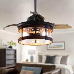 36 in. LED Indoor Oil Rubbed Bronze Retractable Ceiling Fan with Light and Remote Control by matrix decor 15 36 in. LED Indoor Oil Rubbed Bronze Retractable Ceiling Fan with Light and Remote Control by matrix decor -Heath Zenith Shop oil rubbed bronze matrix decor ceiling fans with lights md f3506110v 44 1000