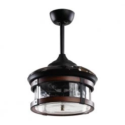36 in. LED Indoor Oil Rubbed Bronze Retractable Ceiling Fan with Light and Remote Control by matrix decor 13 36 in. LED Indoor Oil Rubbed Bronze Retractable Ceiling Fan with Light and Remote Control by matrix decor -Heath Zenith Shop oil rubbed bronze matrix decor ceiling fans with lights md f3506110v 4f 1000