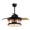 36 in. LED Indoor Oil Rubbed Bronze Retractable Ceiling Fan with Light and Remote Control by matrix decor -Heath Zenith Shop oil rubbed bronze matrix decor ceiling fans with lights md f3506110v 64 1000
