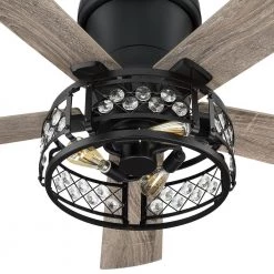 52 in. Indoor Oil Rubbed Bronze Ceiling Fan with Remote by matrix decor -Heath Zenith Shop oil rubbed bronze matrix decor ceiling fans with lights md f6107110v 1f 1000