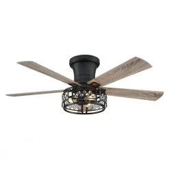 52 in. Indoor Oil Rubbed Bronze Ceiling Fan with Remote by matrix decor